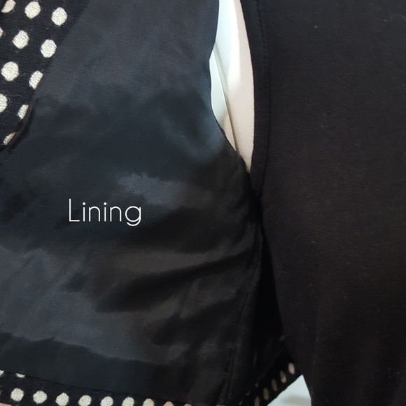 🔖H&M 90's-Y2K🌺BW Wool Polka-dots  Couture Bolero Cropped Jacket - Picture 6 of 10